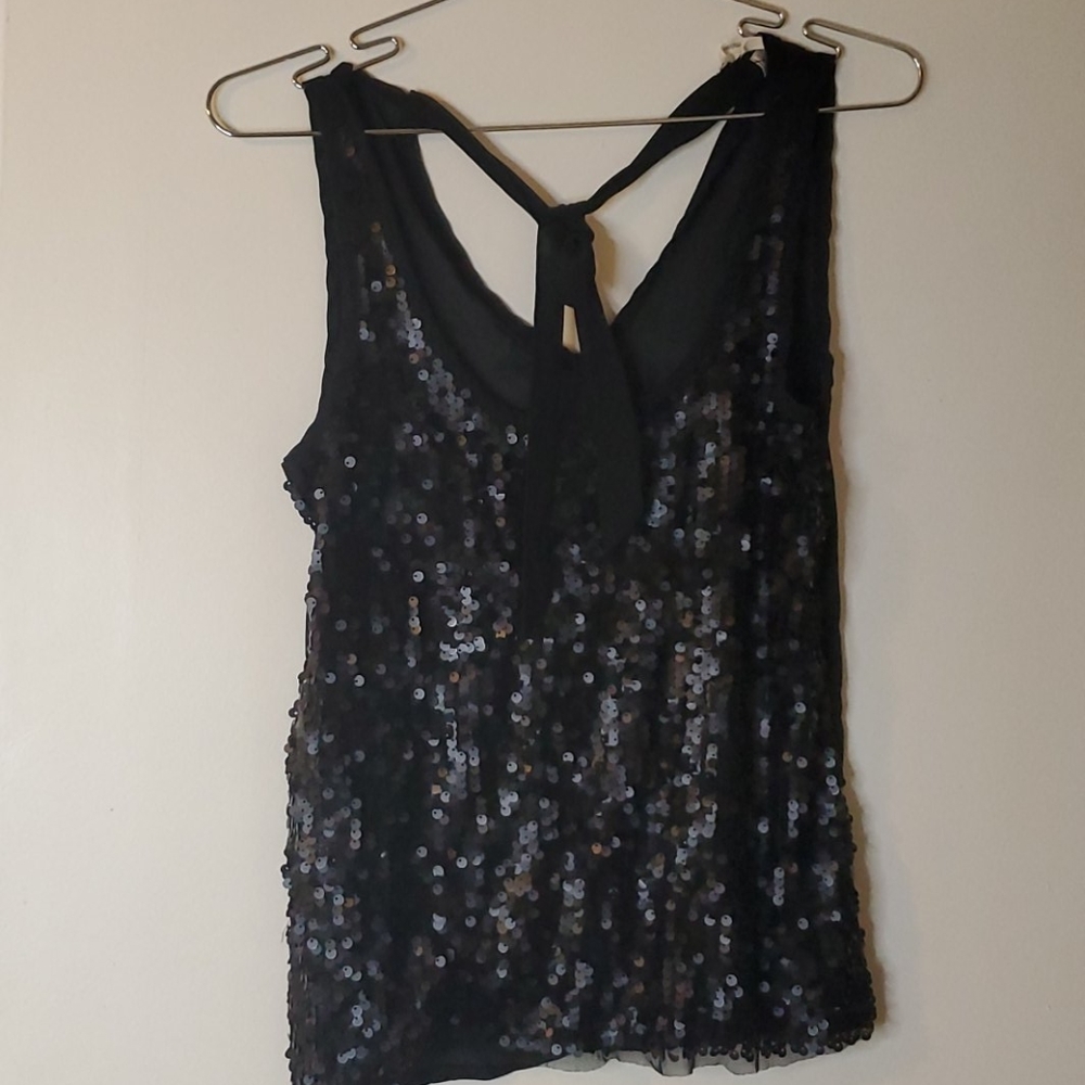 Blacktop with Sequins size small